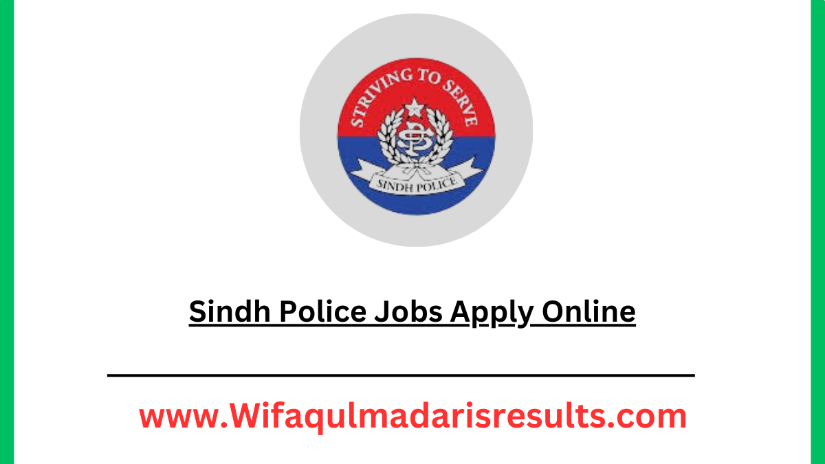 Sindh Police Jobs Apply Online