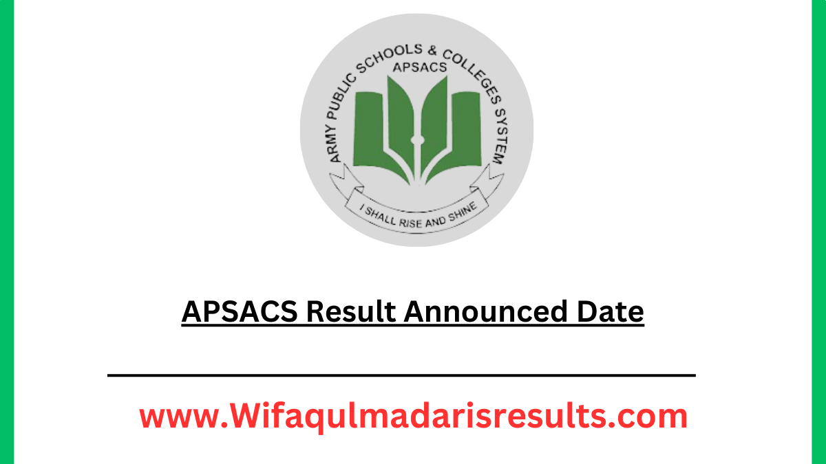 APSACS Result Announced Date