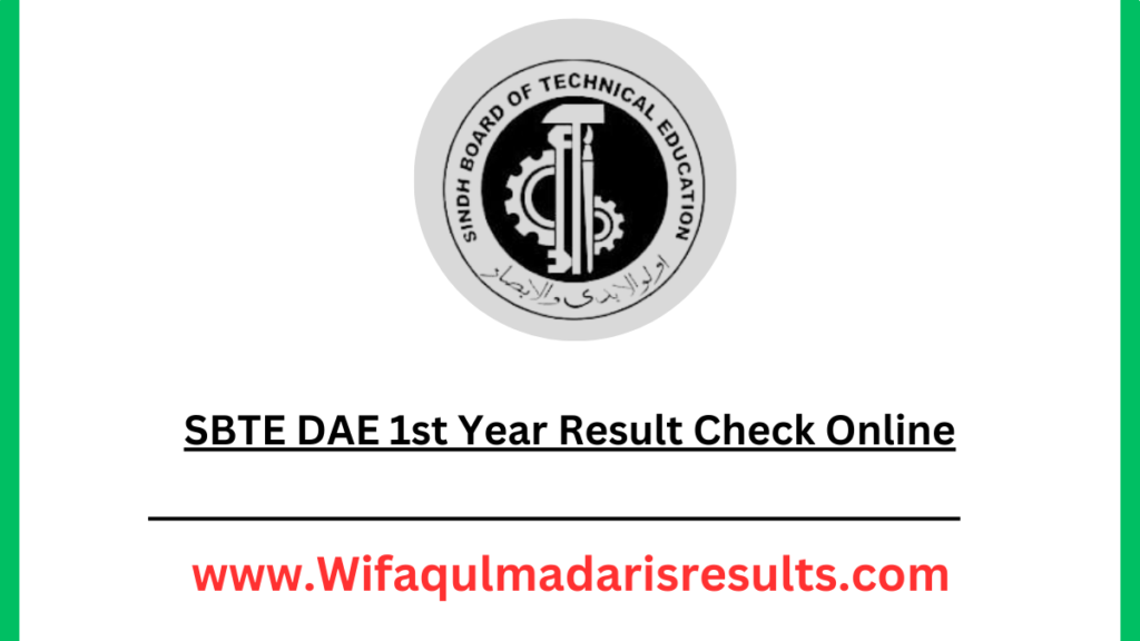 SBTE DAE 1st Year Result Check Online